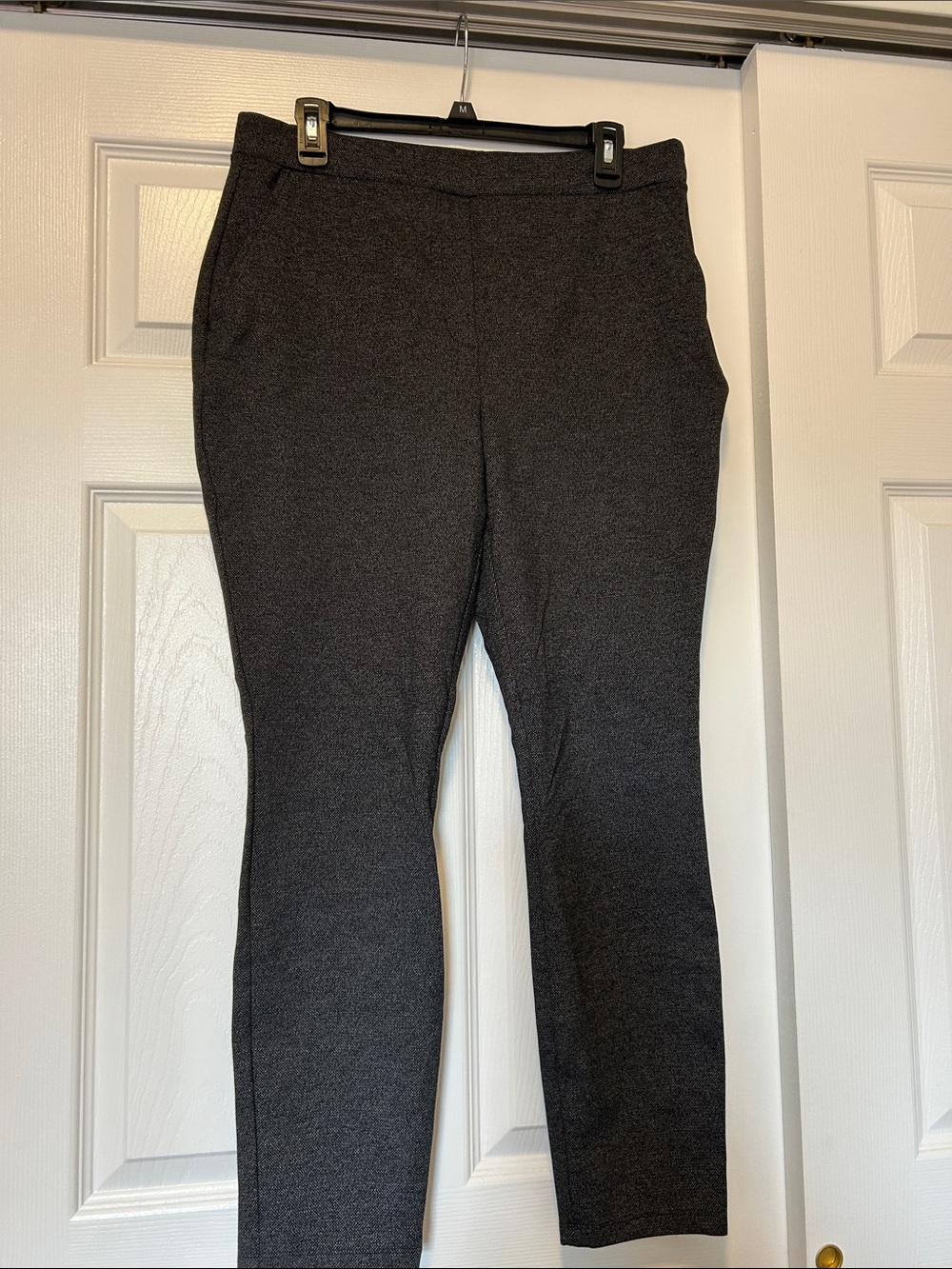 Express Straight-Leg Ponte Pants in Charcoal